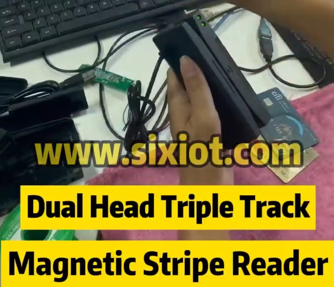 Dual Head Triple Track Magnetic Stripe  Reader